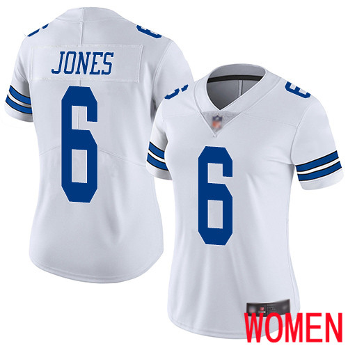 Women Dallas Cowboys Limited White Chris Jones Road #6 Vapor Untouchable NFL Jersey